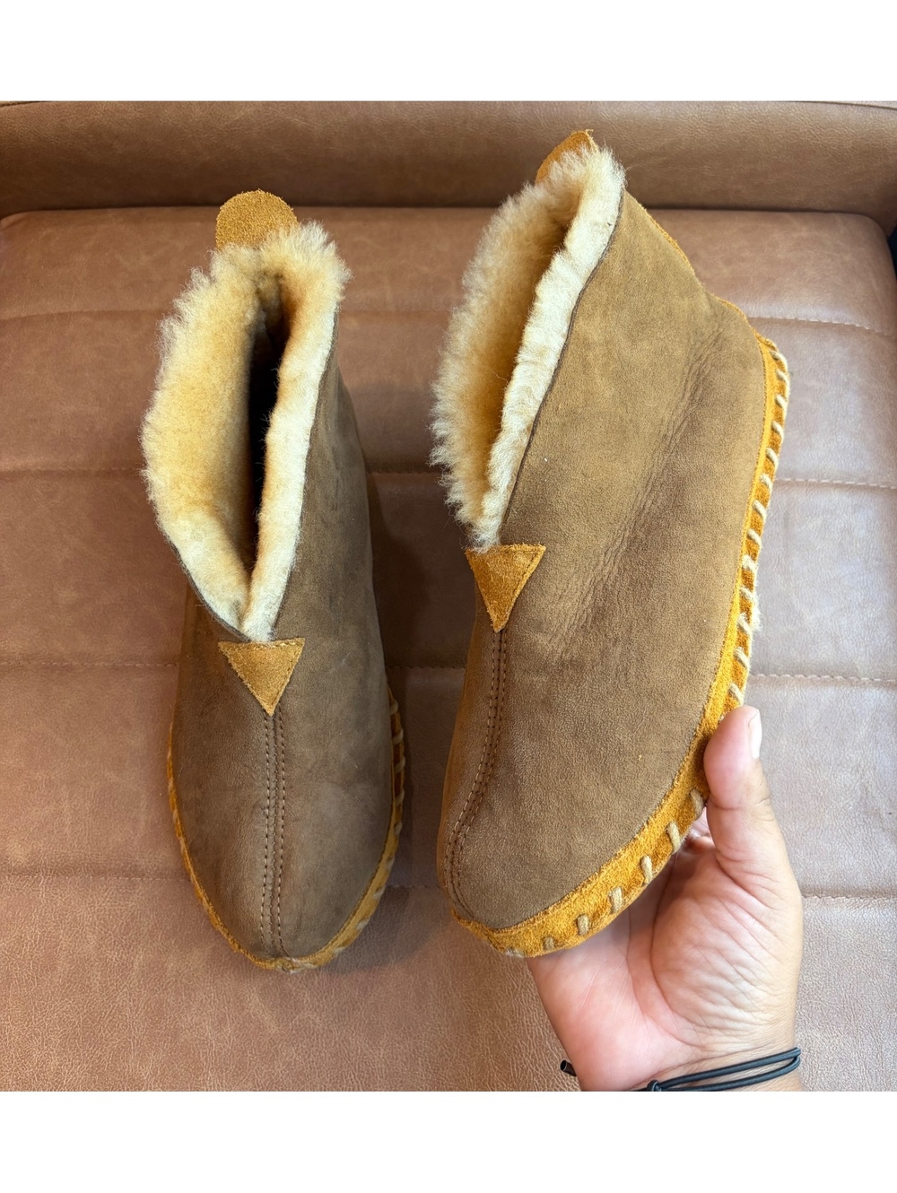 L.L.Bean Wicked Good Shearling Lined Suede Moccasins